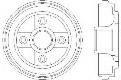 HELLA PAGID 8dt355300391 -  Тормозной барабан